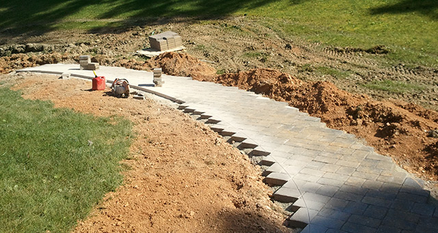 Paver walkway project underway!